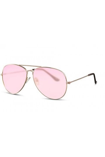 Cheapass Lunettes de Soleil Pilote Lunettes dorées en Métal Verres oranges-jaunes dégradés translucides Femmes