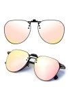 CREYESTAL Clip Lunettes de Soleil Polarisées, Relevable et Ultra léger, Surlunettes de soleil, Clip Solaire, Homme, Femme, 10