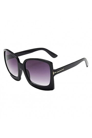 besbomig Lunettes de Soleil Femme Cadre Carré - Lunettes de Soleil Vintage avec Protection UV400 Lunettes de Soleil à Grande 