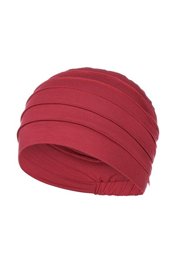 Christine Headwear Turban de Yoga en Bambou Doux-Rouge, Taille Unique Femme