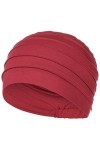 Christine Headwear Turban de Yoga en Bambou Doux-Rouge, Taille Unique Femme