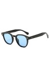 Long Keeper Vintage Lunettes de Soleil Polarisées Ronde pour Homme Femme Lunette Ronde Retro Classique Johnny Deep Style Lune