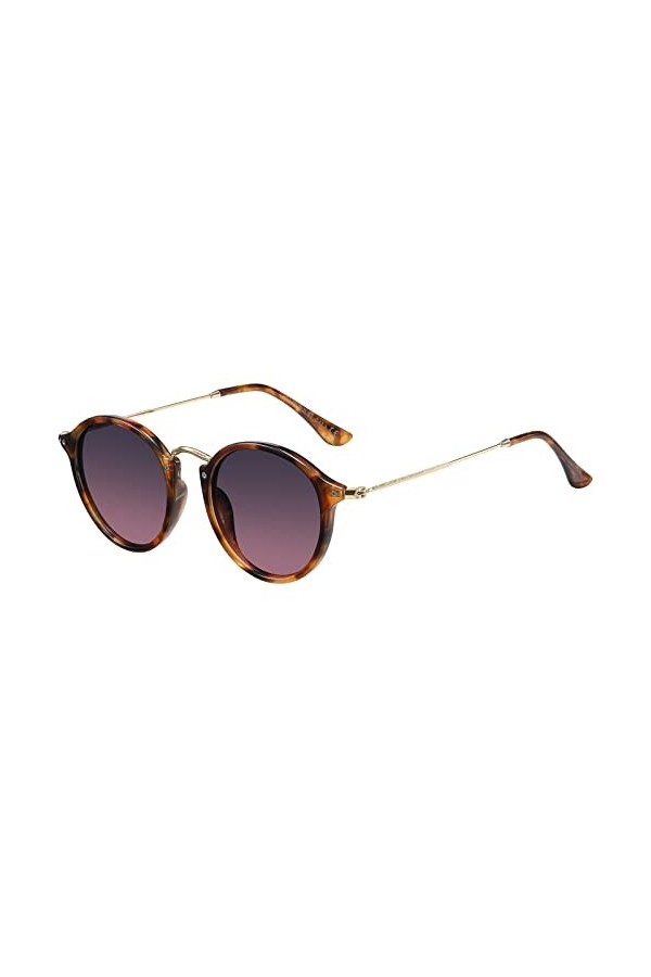 H HELMUT JUST lunettes de soleil rondes pour Hommes et Femmes, lunettes de soleil polarisées avec monture rétro anti-reflet