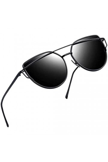 Joopin Lunette de Soleil Femme Polarisées Œil de Chat - Lunette de Soleil Mode UV400 et Lunette de Soleil Femme Noir Rétro So