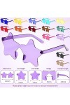 14 Paires HD Lunettes de Fête, Verres de Fête , Lunettes de Soleil Sans Monture en Forme détoile, Lunettes Vintage Hippie de