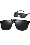 Musivon Clip Solaire pour Lunettes de Vue - Polarisées Clip Lunettes de Soleil pour Homme Femme conduite
