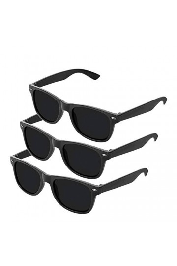Nerd Clear Lunettes de soleil style rétro vintage Unisexe Lunettes-Boolavard lot de 3 lunettes teinté noire.