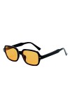 YOJUED Vintage Rectangle Ovale Lunettes de Soleil Femmes Hommes Jaune Dégradé Lunettes Rétro Teinté Lunettes De Soleil Protec