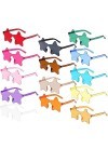 SUPRBIRD lunette Étoiles, 14 Paires de Lunettes Soleil Sans Monture en Forme Étoiles, Hippie Lunettes Fête en Étoiles lunette