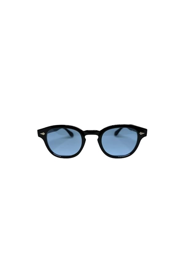 Vintange Sunglasses - Lunettes de soleil modèle Moscow Moscot Johnny Depp Made in Italy UV 400, Monture noire / lentille bleu