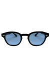 Vintange Sunglasses - Lunettes de soleil modèle Moscow Moscot Johnny Depp Made in Italy UV 400, Monture noire / lentille bleu
