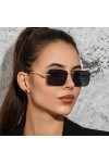 Lunettes de soleil rétro avec protection UV pour homme, femme, fille, monture carrée vintage, lunettes de soleil pour conduit