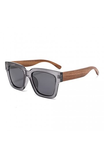 Coloseaya Lunettes de soleil femmes et hommes Dark Wood Premium Polarized true Wood Bow uv400 lunettes de soleil Brun Gris 