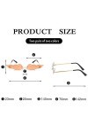 YUIP Lunettes de Soleil sans Monture 2 PCS Lunettes de Soleil en Forme de Flammes UV400 Rimless Lunettes De Soleil pour Anniv