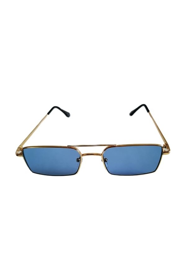 Vintange Sunglasses LUNETTES DE SOLEIL RECTANGLE CADRE EN MÉTAL OR RECTANGLE NOUVELLE MODE ÉTÉ 24 Uv400, rose, Medium