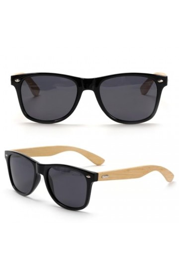 VANANA Lunettes de soleil classiques rétro vintage avec monture carrée noire pour homme et femme - Pour la pêche, la conduite