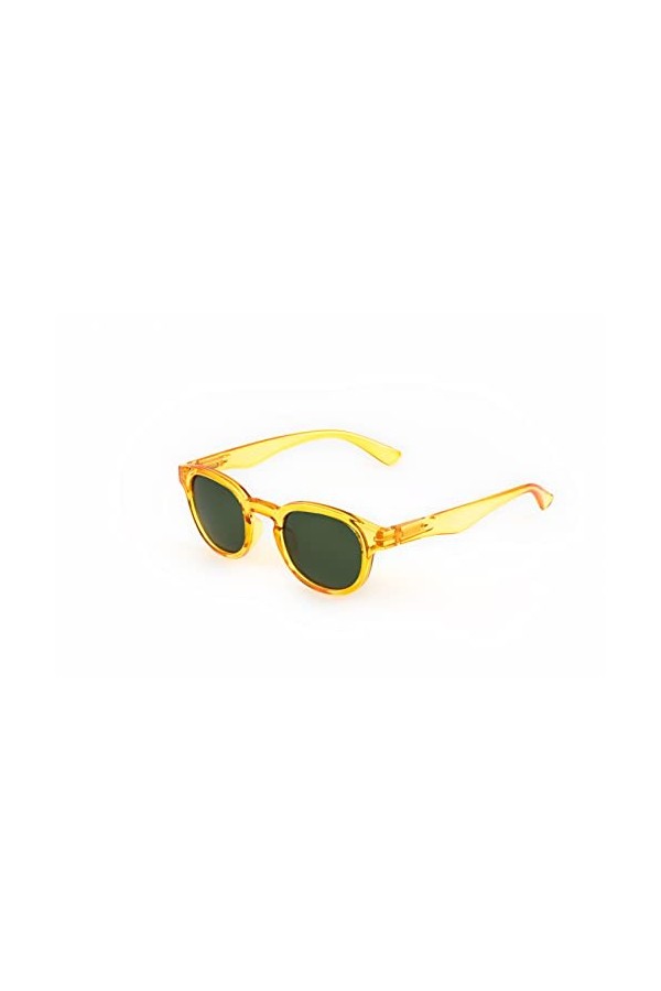 Contacta, Hipsun Floyd, Lunettes de soleil pour homme et femme, verres polarisés, effet brillant, couleur miel, lentille vert