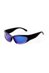 ADEWU Y2K Lunettes de soleil de sport unisexes rapides pour homme et femme Protection UV400, Étoiles, grises et blanches