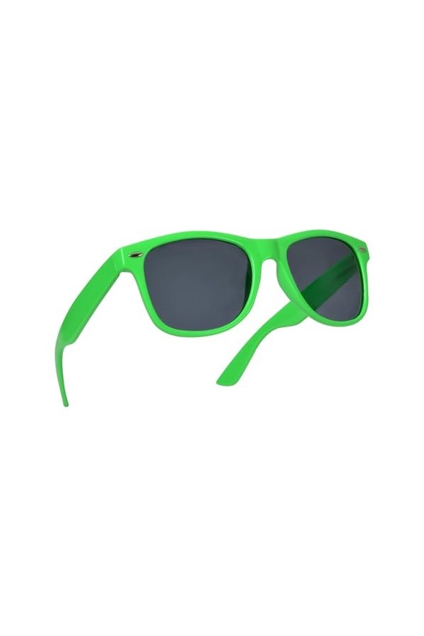 Miobo Lunettes de soleil rétro miroir Nerd Unisexe Club UV400, vert/noir, XS
