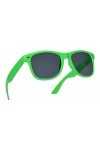 Miobo Lunettes de soleil rétro miroir Nerd Unisexe Club UV400, vert/noir, XS