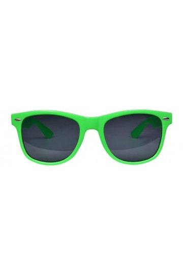 Miobo Lunettes de soleil rétro miroir Nerd Unisexe Club UV400, vert/noir, XS