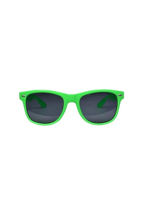 Miobo Lunettes de soleil rétro miroir Nerd Unisexe Club UV400, vert/noir, XS