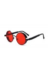Lunettes de soleil vintage – Steampunk – Ronds – Homme – Femme – Unisexe – Rétro – Cybe – Idée cadeau Noël et anniversaire, M