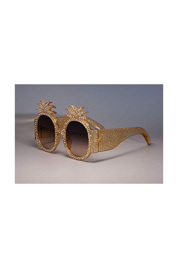 U/N Cadre dananas Brillant Strass colorés Lunettes de Soleil pour Femmes Lunettes Mode Femme Nuances-2