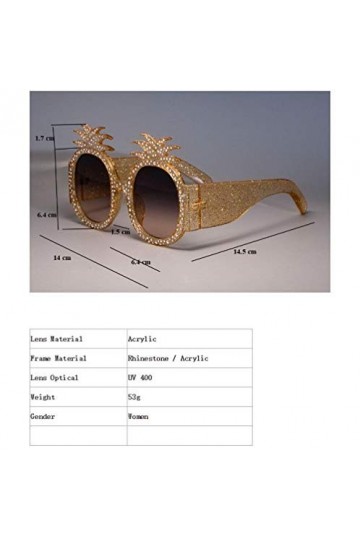 U/N Cadre dananas Brillant Strass colorés Lunettes de Soleil pour Femmes Lunettes Mode Femme Nuances-2