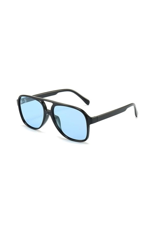 RUNHUIS Lunettes de soleil polarisées vintage pour homme et femme rétro 70 surdimensionnées classiques Lunettes de soleil pil