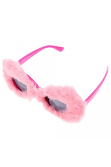 Didiseaon Lunettes De Soleil Œil De Chat En Peluche Pour Femme Punk À Nuances Douces Lunettes De Fête Rave Lunettes De Mascar
