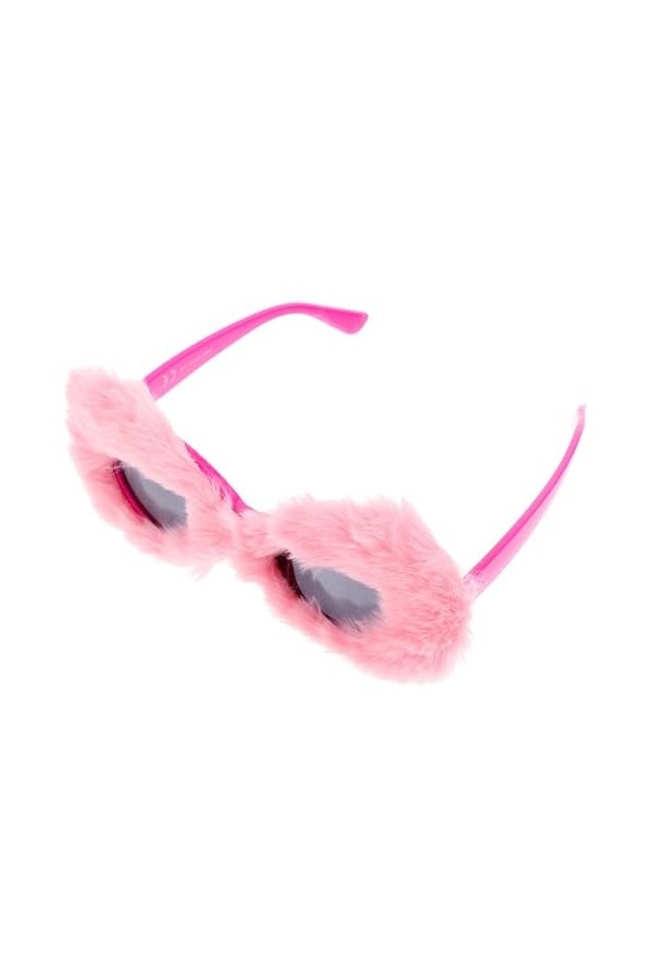 Didiseaon Lunettes De Soleil Œil De Chat En Peluche Pour Femme Punk À Nuances Douces Lunettes De Fête Rave Lunettes De Mascar