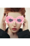 Didiseaon Lunettes De Soleil Œil De Chat En Peluche Pour Femme Punk À Nuances Douces Lunettes De Fête Rave Lunettes De Mascar