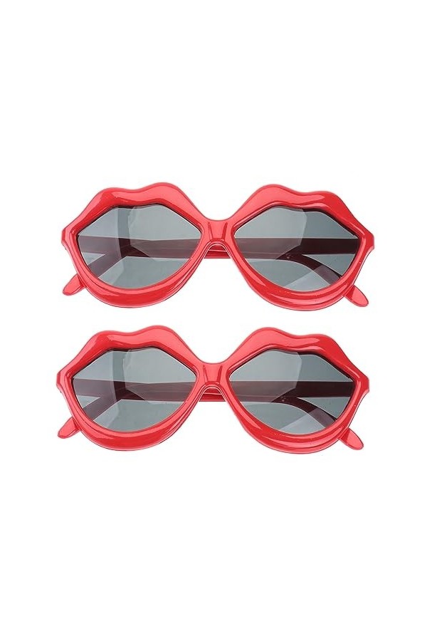 SOIMISS 2 Pcs Lunettes De Soleil À Petite Monture Pour Femmes Lunettes De Soleil De Bal Femmes Lunettes De Soleil À Lèvres Lu