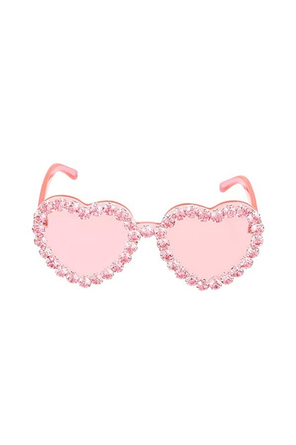 1 Pc Lunettes De Soleil Lunettes Aime Les Lunettes De Soleil Lunettes Coeur Transparentes Lunettes De Trèfle Armature En Méta