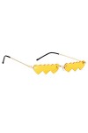 Sosoport 1Pc Coeur Lunettes De Soleil Coeur Forme Nuances Lunettes Unique Protection Lunettes De Soleil Été Accessoires Pour 