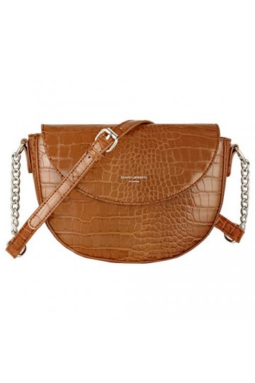 David Jones - Petit Sac Bandoulière Crocodile Femme - Sac à Main Cuir PU Matelassé Croco Porté Epaule - Besace Sacoche Chaîne