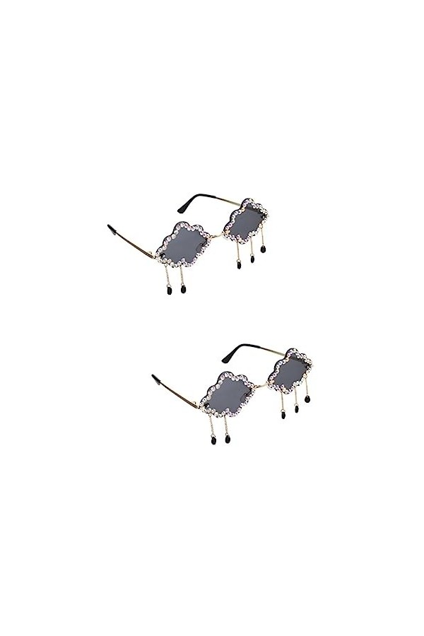 CALLARON 1 Paire De Lunettes De Soleil Nuage Accessoires Pour Femmes Des Années 90 Lunettes De Soleil Disco Des Années 90 Lun