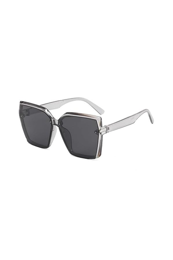 monmandi Lunettes de soleil tendance pour femme, gris