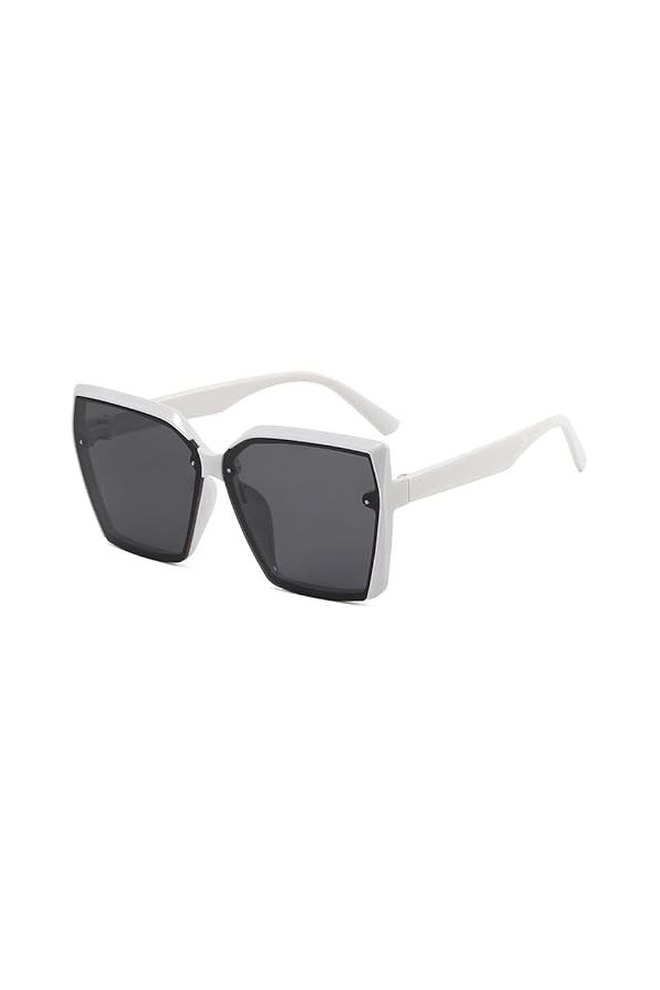 monmandi Lunettes de soleil tendance pour femme, gris