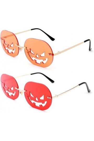 Theaque Lunettes de soleil sans monture en forme de cornes de diable en forme de cœur pour Halloween et femme 14 