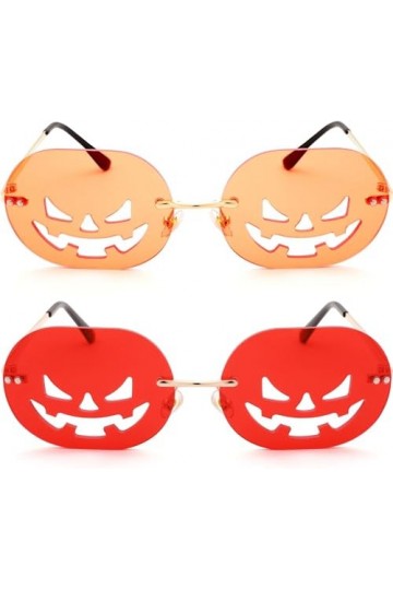 Theaque Lunettes de soleil sans monture en forme de cornes de diable en forme de cœur pour Halloween et femme 14 