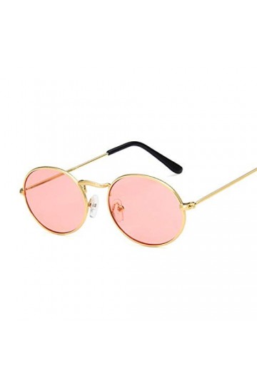 SHANGYUN Vintage Lunettes de Soleil ovales Femmes Petites Lunettes en Alliage de Plein air Lunettes de Soleil dextérieurUV40