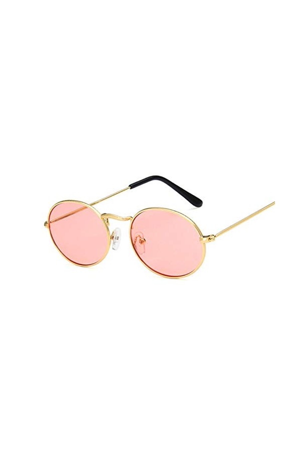 SHANGYUN Vintage Lunettes de Soleil ovales Femmes Petites Lunettes en Alliage de Plein air Lunettes de Soleil dextérieurUV40