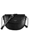 David Jones - Petit Sac Bandoulière Crocodile Femme - Sac à Main Cuir PU Matelassé Croco Porté Epaule - Besace Sacoche Chaîne