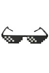 JIMINISO MLG Lunettes de soleil pixelisées 8 bits pour homme et femme, marque Thug Life Party Lunettes de vue mosaïque vintag