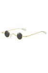 SOIMISS Petites lunettes de soleil rondes Lunettes créatives Lunettes de fête Lunettes de plage pour hommes et femmes Noir ,