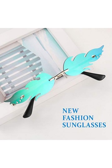 Tomaibaby 1 Pièce Lunettes de Soleil Flamme de Feu Flamme Lunettes de Soleil sans Monture Nouveauté Forme de Feu Lunettes de 
