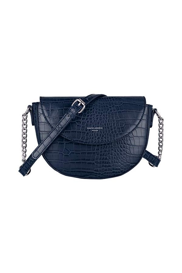 David Jones - Petit Sac Bandoulière Crocodile Femme - Sac à Main Cuir PU Matelassé Croco Porté Epaule - Besace Sacoche Chaîne