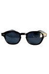 Vintange Sunglasses LUNETTES DE SOLEIL TYPE MOSCOT JHONNY DEPP OVALE BOMBÉES POV UV 400, Noir , Medium